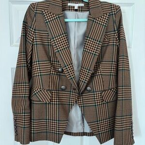 Veronica Beard Brown Plaid Blazer